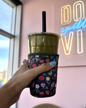 Load image into Gallery viewer, Flowers, Always, and Always Drink Sleeve (Black)