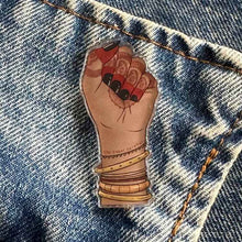 Load image into Gallery viewer, Mehndi Fist Acrylic Pin