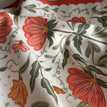 Load image into Gallery viewer, Folk Flowers Tea Towel (Orange)