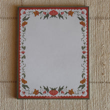 Load image into Gallery viewer, Folk Flowers Note Pad (Orange)