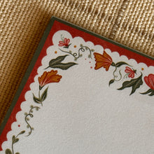 Load image into Gallery viewer, Folk Flowers Note Pad (Orange)