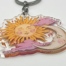 Load image into Gallery viewer, Sun & Moon Celestial Lovers Keychain