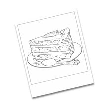 Load image into Gallery viewer, Autumn SET of 4 B&W Polaroid Prints / Colouring Cards