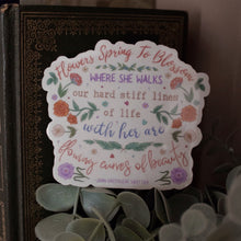 Load image into Gallery viewer, Where She Walks Quote Sticker