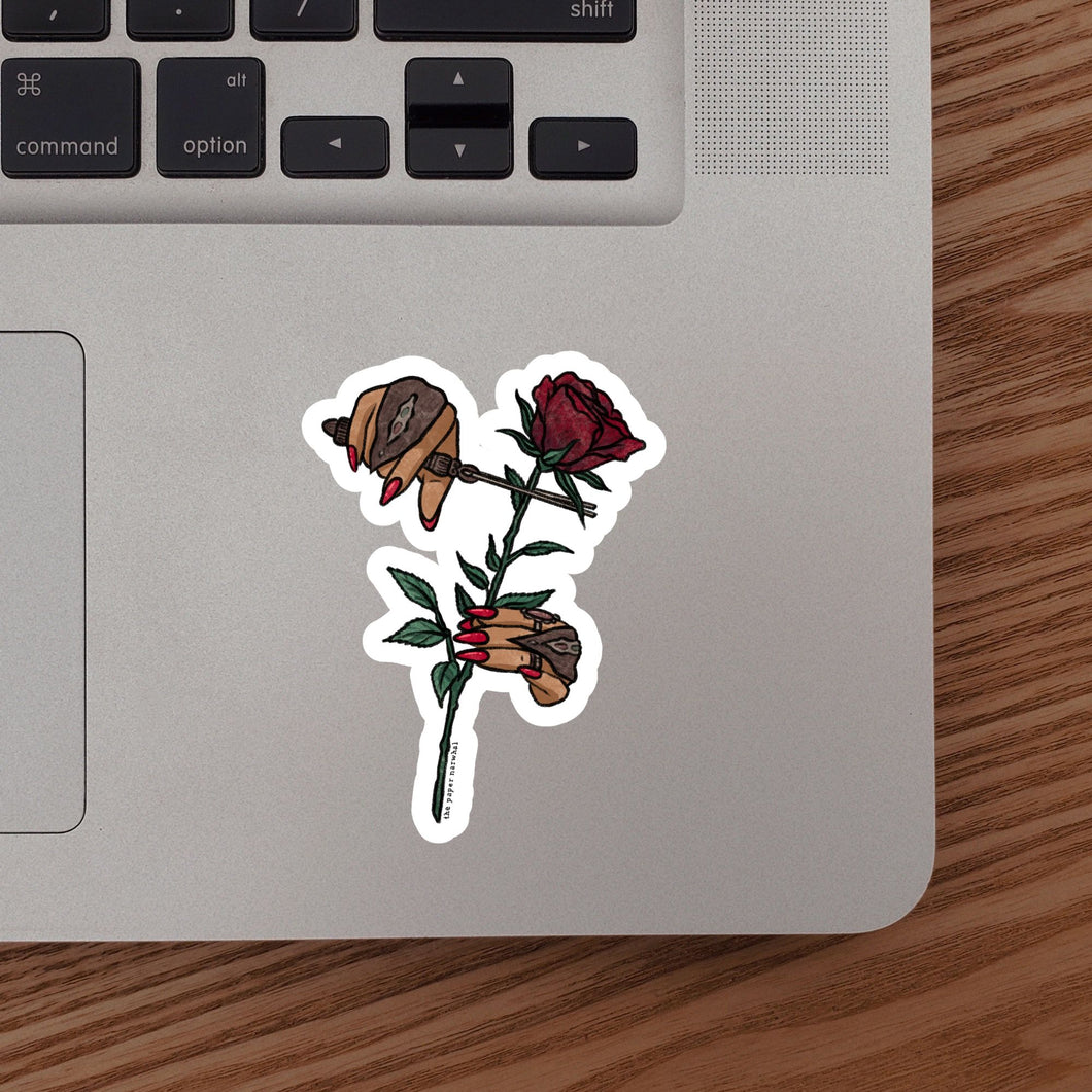 Personal Taste (Trimming a Rose) Sticker