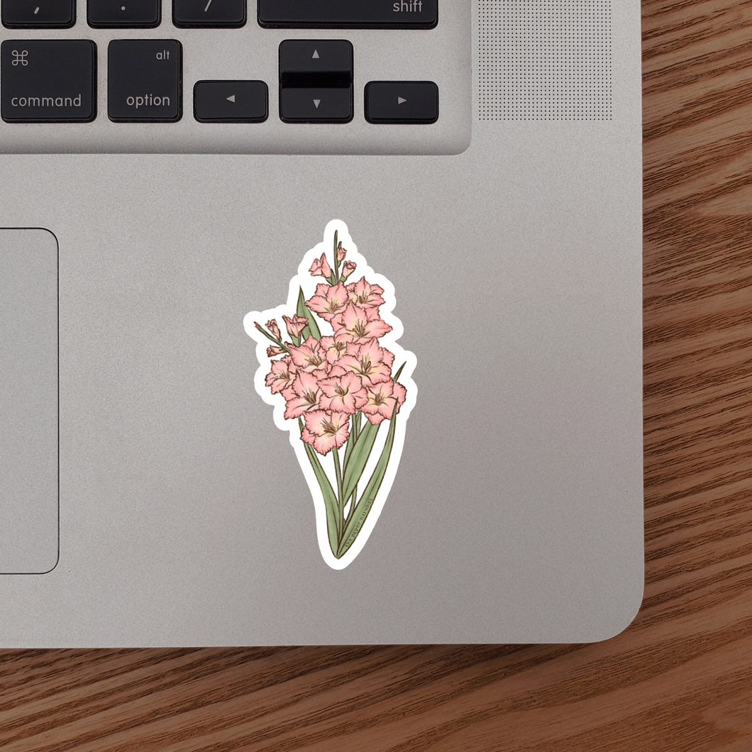 Gladiolus (August Birth Month Flower) Sticker