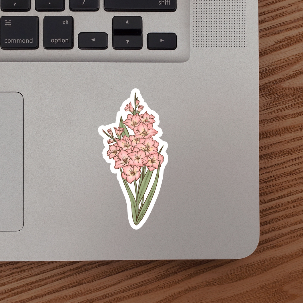 Gladiolus (August Birth Month Flower) Sticker – The Paper Narwhal
