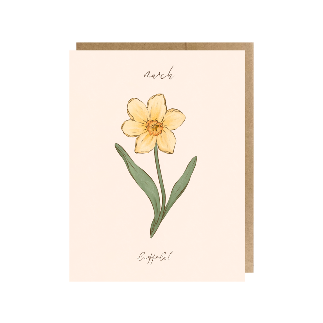 March Birth Month Flower (Daffodil) Greeting Card