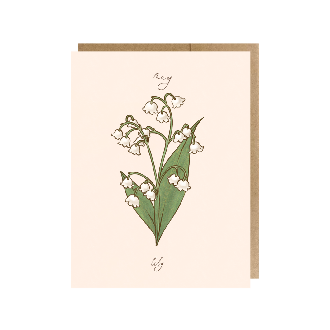 May Birth Month Flower (Lily) Greeting Card