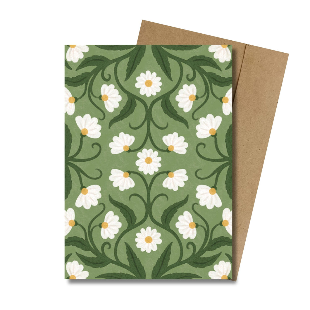 Folk Daisies MINI Greeting Card