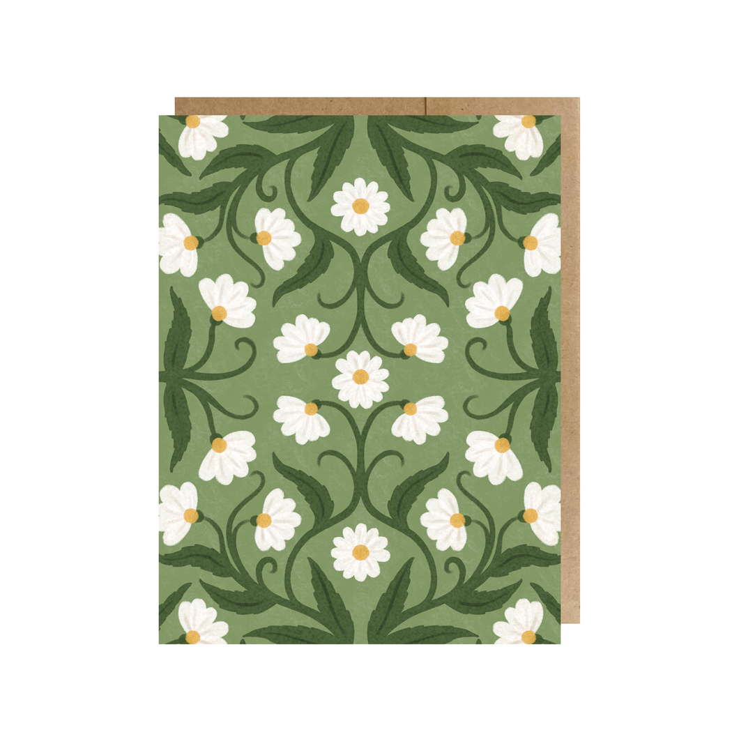 Folk Daisies Greeting Card