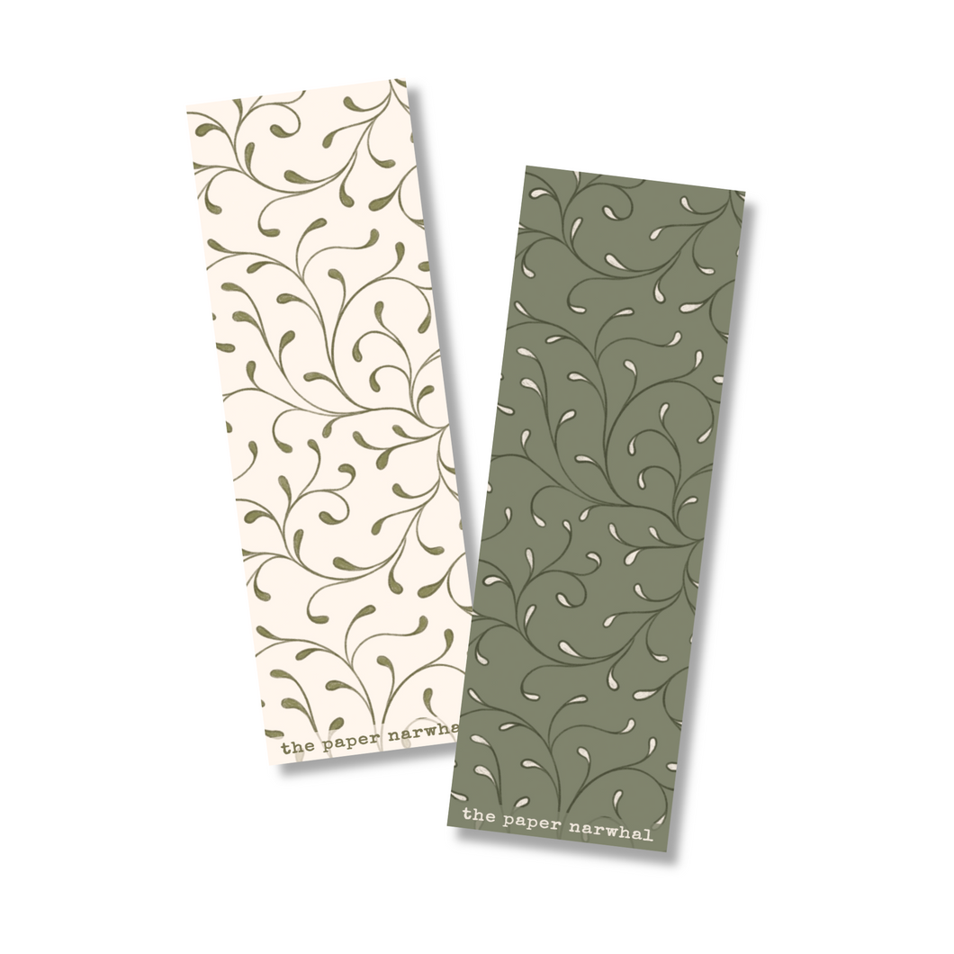 Garden Scrolls Double-Sided Bookmark