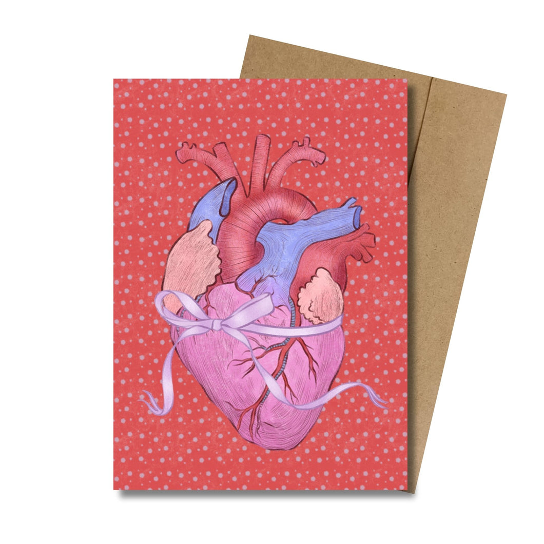 Heart & Bow MINI Greeting Card