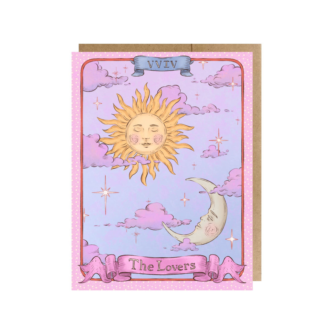 Sun & Moon Lovers Tarot Greeting Card