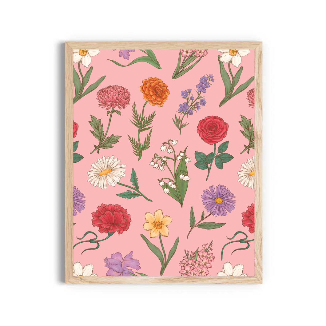 Flowers, Always and Always Art Print (Pink)