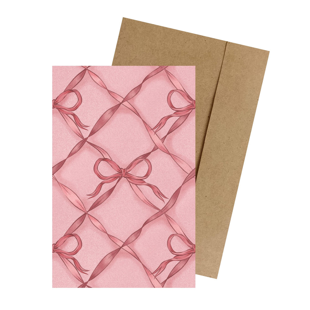 Bow Ballet, Pink MINI Greeting Card