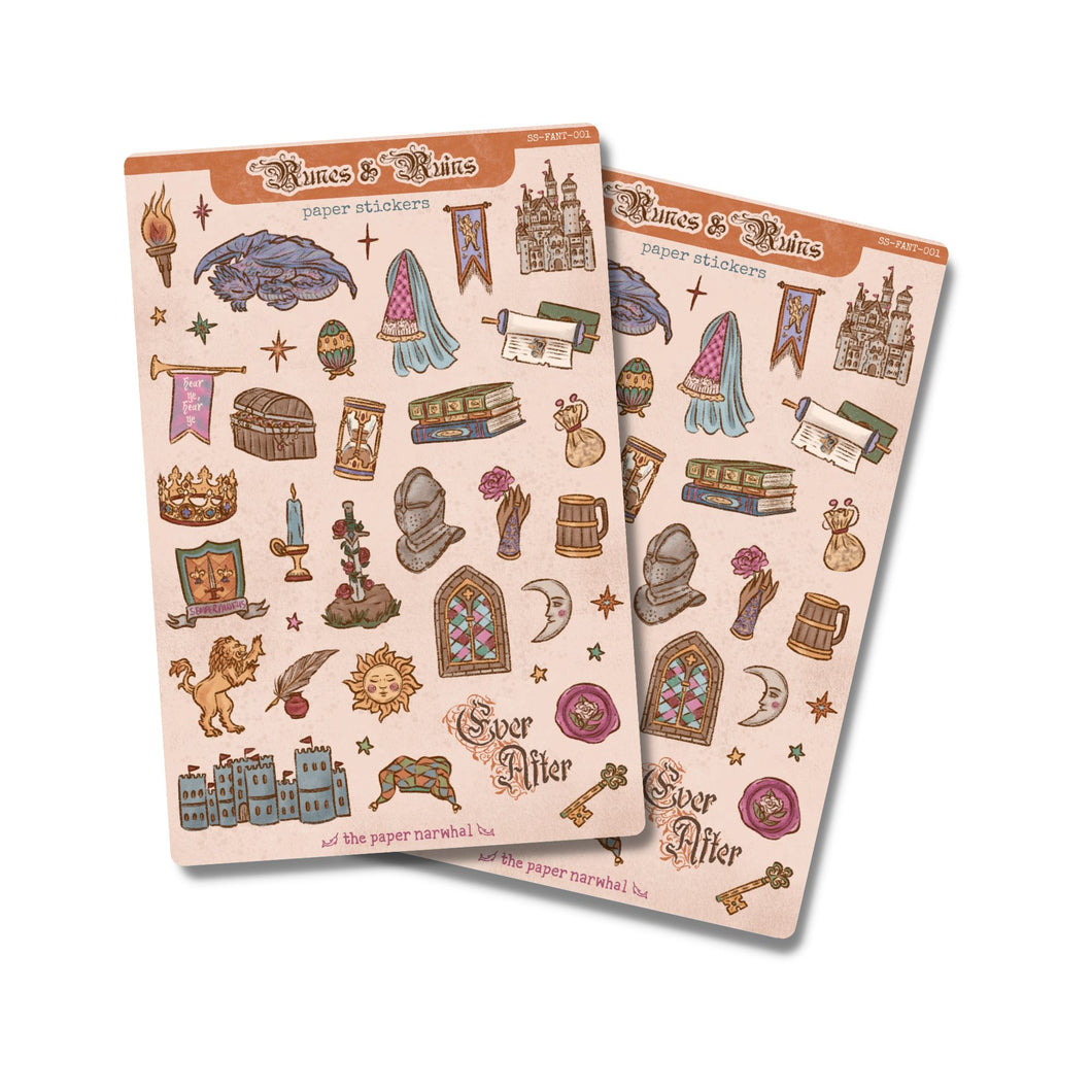 Runes and Ruins Sticker Sheet
