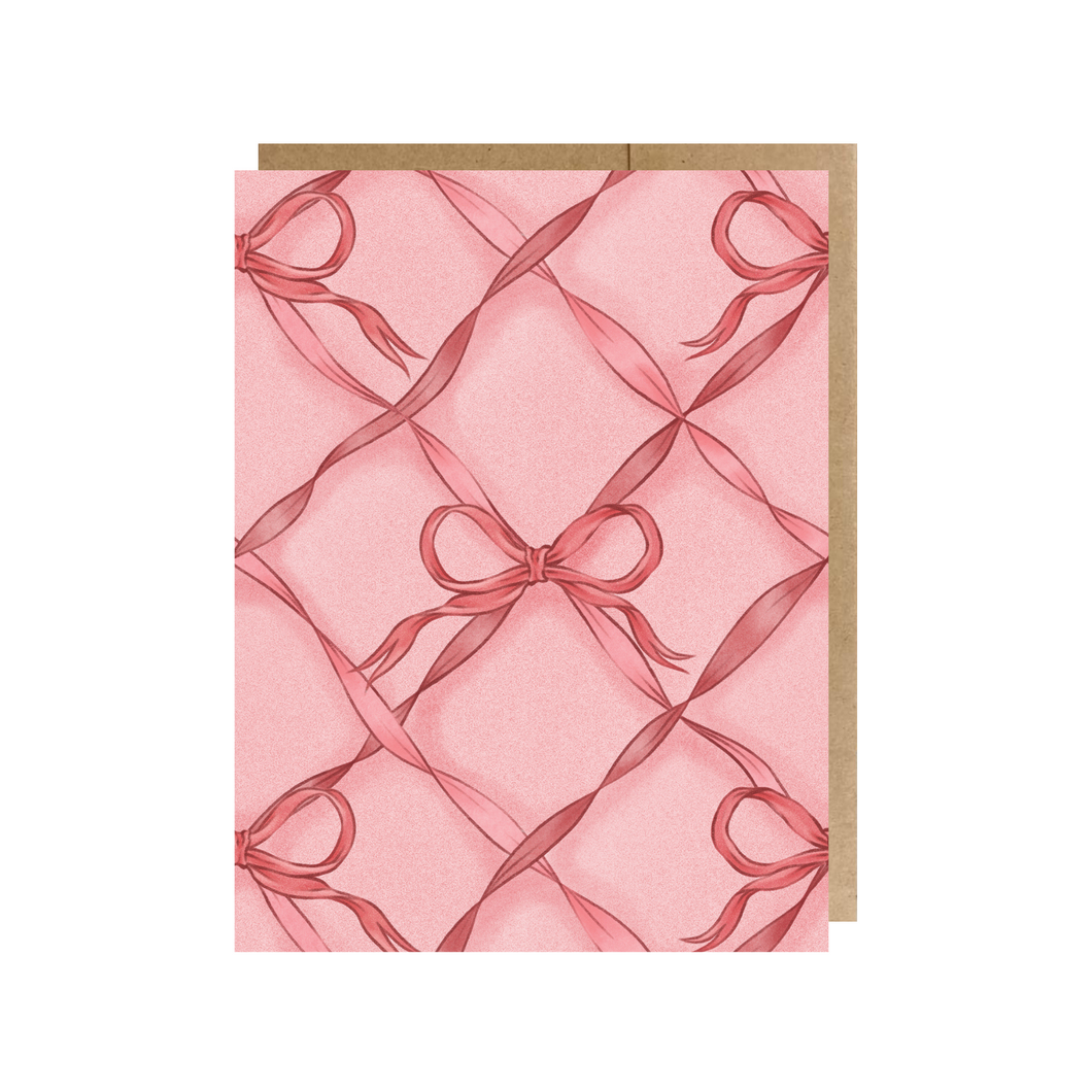 Bow Ballet Greeting Card, Pink