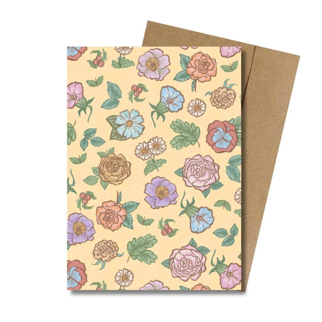 Spring Garden Floral MINI Greeting Card