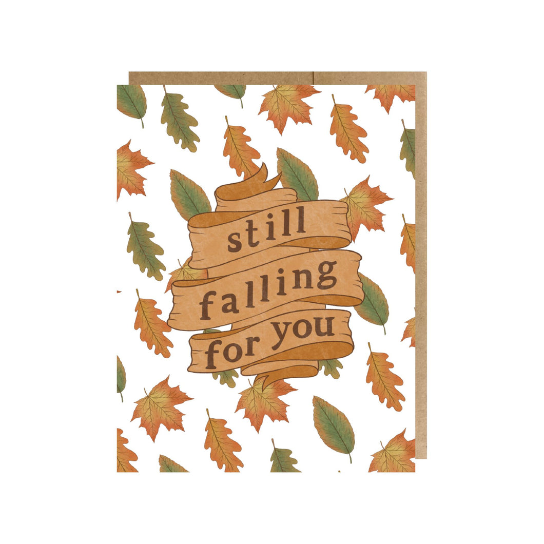 Still Falling For You Autumn Greeting Card