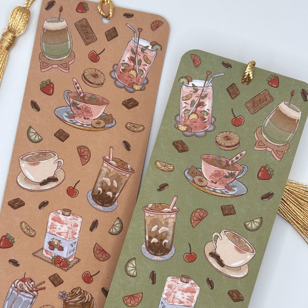 Summer Café Tasselled Bookmark