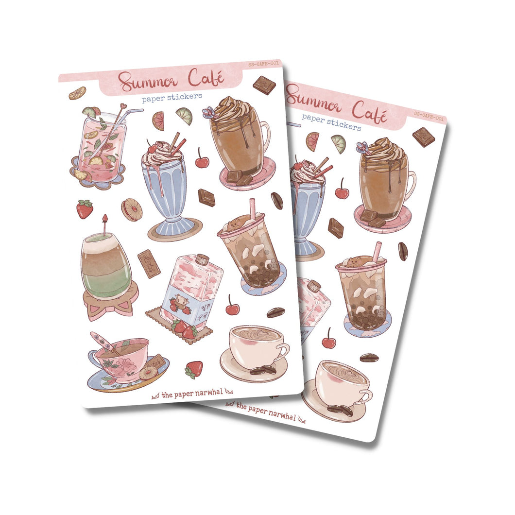 Summer Café Sticker Sheet