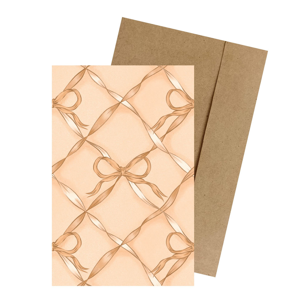 Bow Ballet, Yellow MINI Greeting Card