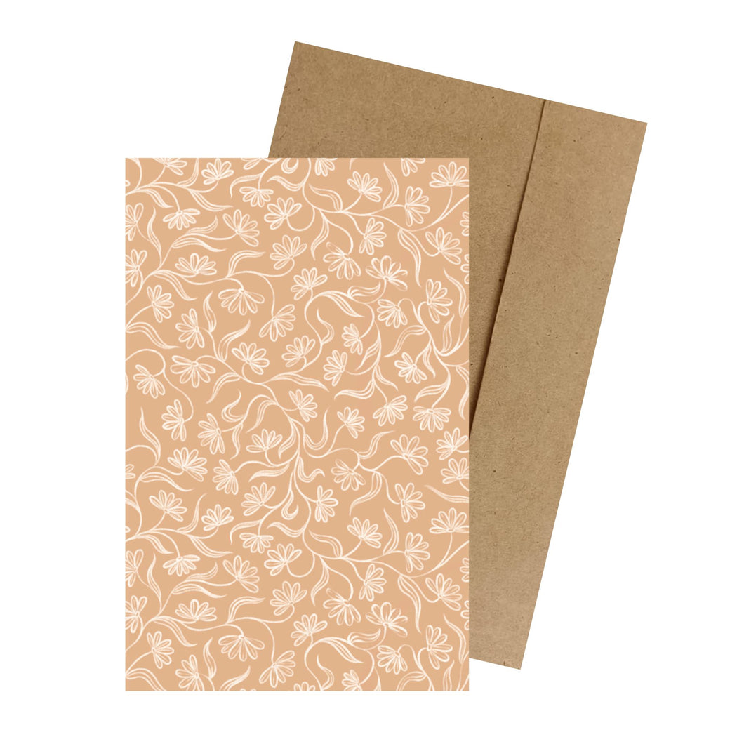 Tea Drunk Floral (Yellow) MINI Greeting Card