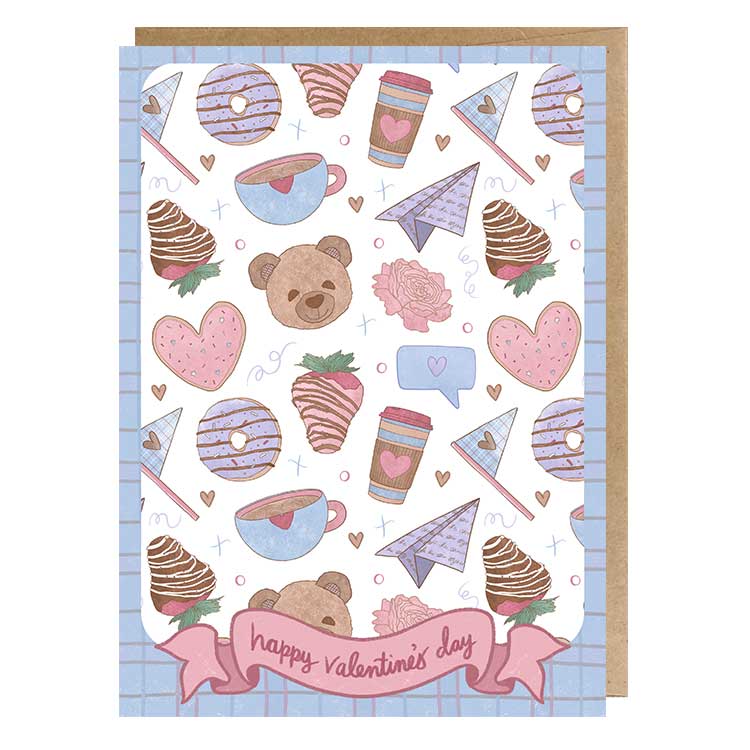 Kitsch Valentine's Day Greeting Card, Pattern