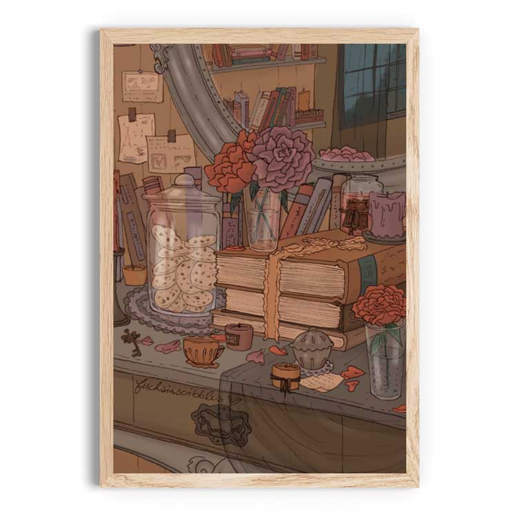 Cottage Tea Art Print