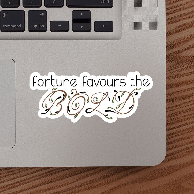 Fortune Favours the Bold Sticker, Black